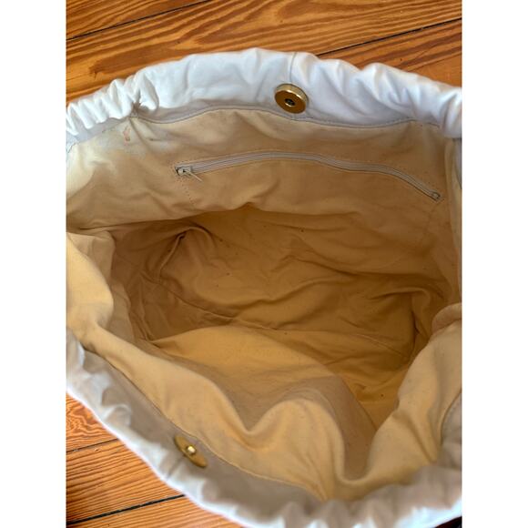 1980s Exotic Patchwork Leather Drawstring Shoulder Bag - Picture 5 of 9